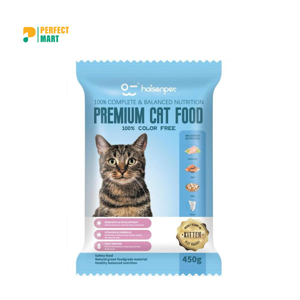Haisenpet Premium Kitten Food with Chicken, Fish, Egg And Milk 450g