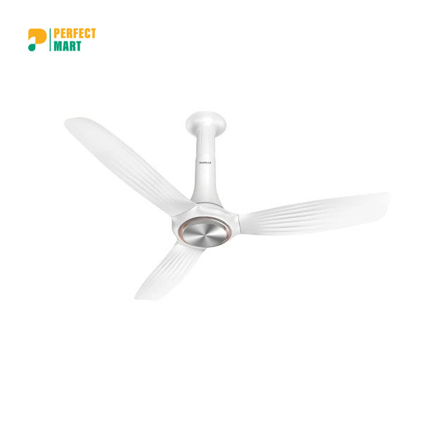Havells Inox UL - 1200mm ABS Ribbed Blades Remote Control IOT Enable Ceiling Fan (White) H-294