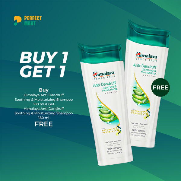 Himalaya Anti Dandruff Soothing & Moisturizing Shampoo 180.0 ml (Buy 1 Get 1)