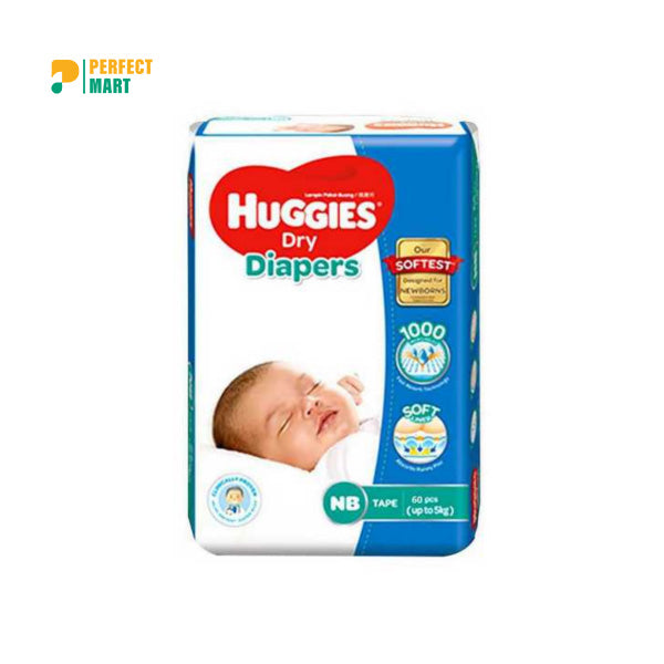 Huggies Newborn Belt Diaper 0-5 Kg - 58 Pcs (Malaysia)