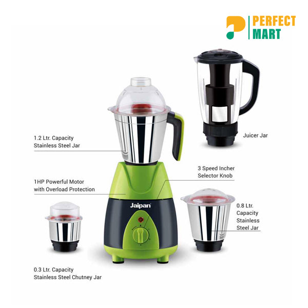Jaipan Fruttica 4 in 1 Mixer Grinder 1000 Watt