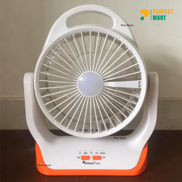 Joykaly YG-729 Rechargeable ACDC 8 Inch Fan with LED Light