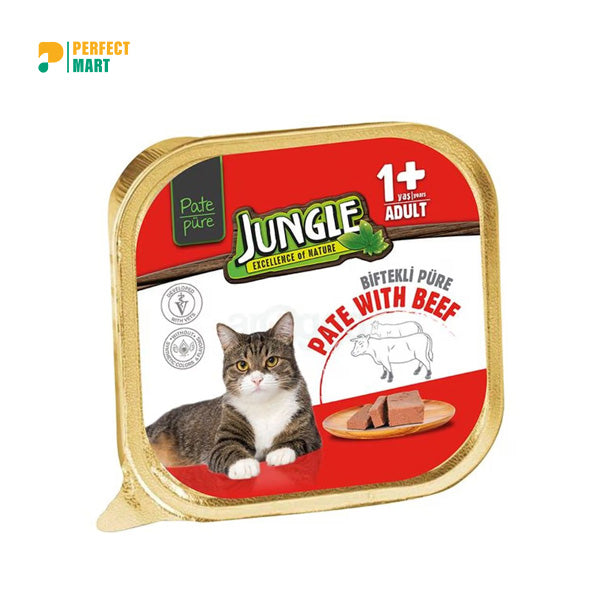 Jungle Adult Cat Food Pate With Beef - 100g Pate