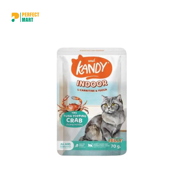 Kandy INDOOR Pouch with Tuna Topping Crab in Jelly 70g