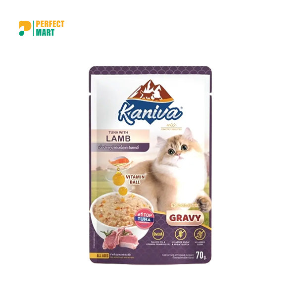 Kaniva Cat Pouch Tuna with Lamb In Jelly 70g for Adult & Kitten