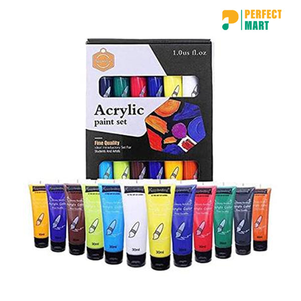 Keep Smiling Acrylic Color Set 12 Tubes 30ml