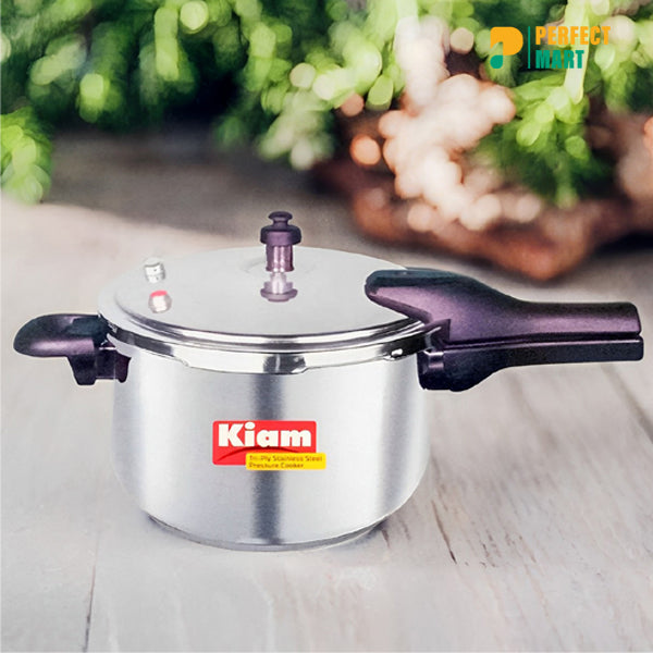 Kiam Stainless Steel Pressure Cooker – 6.5 Liter