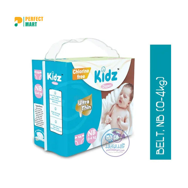 Kidz Diaper Belt for Newborn (0-4kg) - (12Pcs)