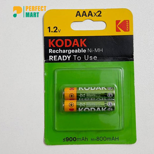 Kodak Ni-MH AAA 900mAh 1.2V Rechargeable Battery - 2 Pcs