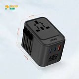 Ldnio Z8 3 USB Ports 45W GaN Universal Travel Adapter
