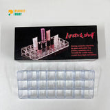 Lipstick Shelf Organizer - Transparent Makeup Stand