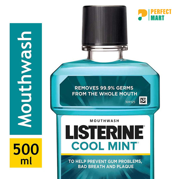 Listerine Coolmint Liquid Mouthwash (500ml)