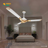 Luminous Jaipur Mahal 52 Inch 3 Blade Decorative Energy Saving Ceiling Fan (Agaria White) L-231