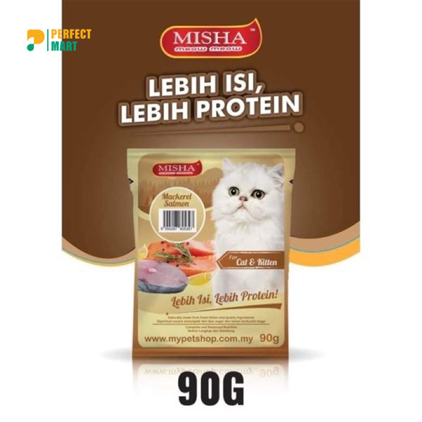 MISHA Kitten Wet Cat Food with Mackerel & Salmon 90g