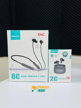 Mobicom EQ52 ANC Earbuds and Buds Wireless 5 ENC Neckband Combo