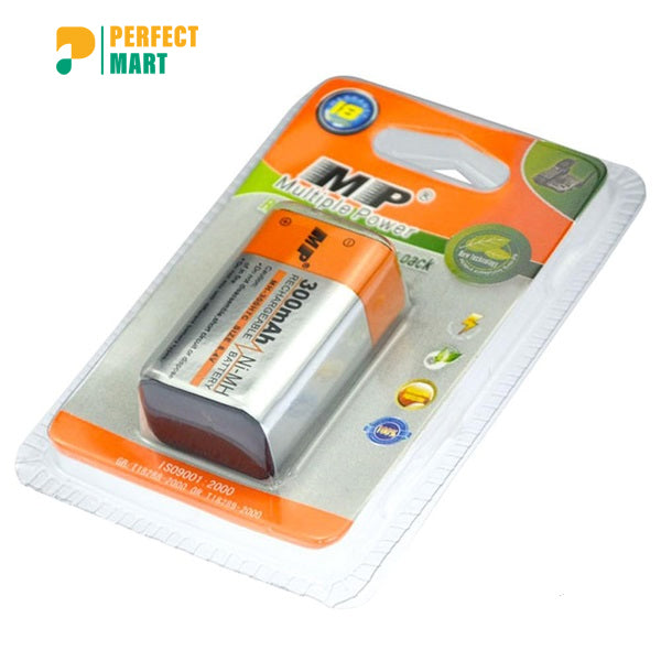 MP 9V 300mAh NI-MH Rechargeable Battery  - 1pc