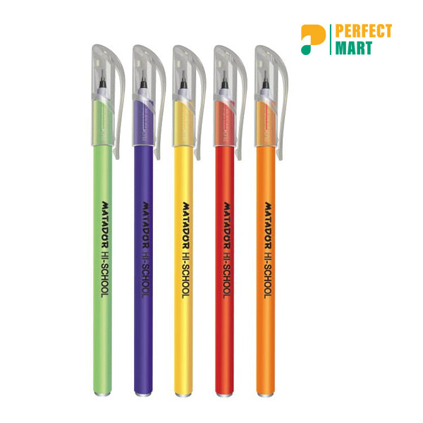 Matador Hi-School Ball Pen Black Ink (12 Pcs)