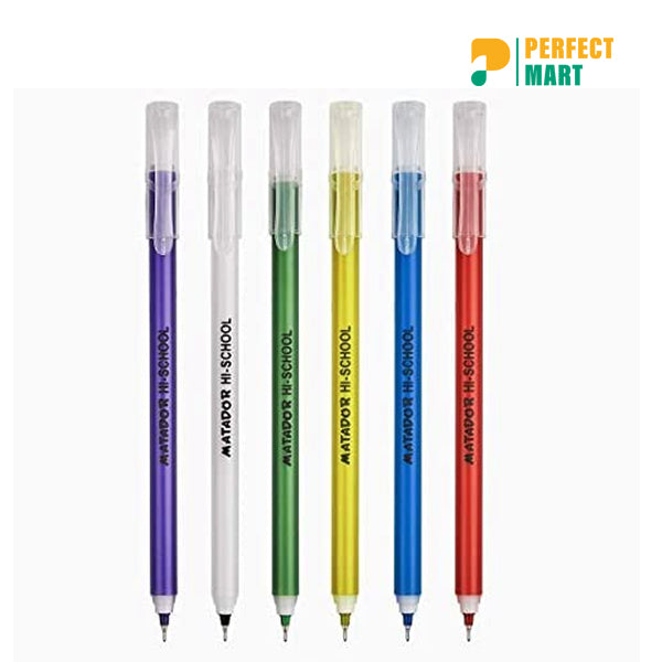 Matador Hi-School Ball Pen Black Ink (12 Pcs)