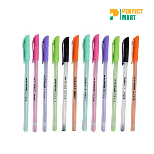 Matador Orbit Ball Pen Black Ink (12Pcs)