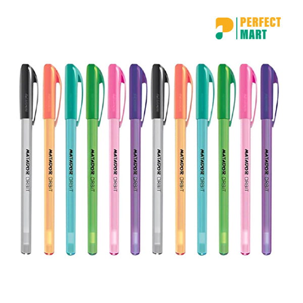 Matador Orbit Ball Pen Black Ink (12Pcs)