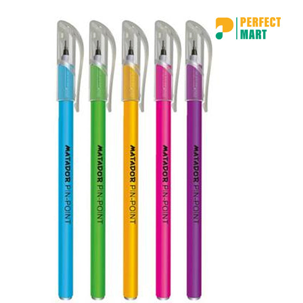 Matador Pin Point Ballpen Black Ink - (12 Pcs)