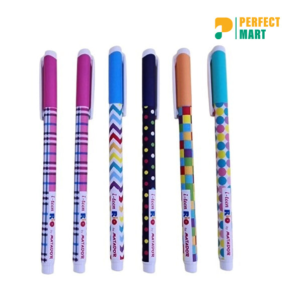 Matador i-Teen Rio Ball Pen Black Ink - (6 Pcs)