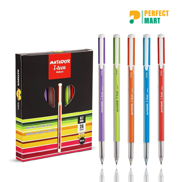 Matador i-Teen Ball Pen Black Ink - 6 Pcs