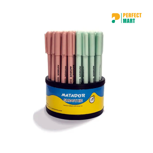 Matador Smoothy Premium Ball Pen Black Ink 6Pcs
