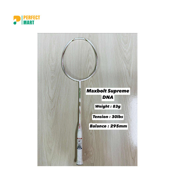 Maxbolt Supreme DNA Original Badminton Racket(White)