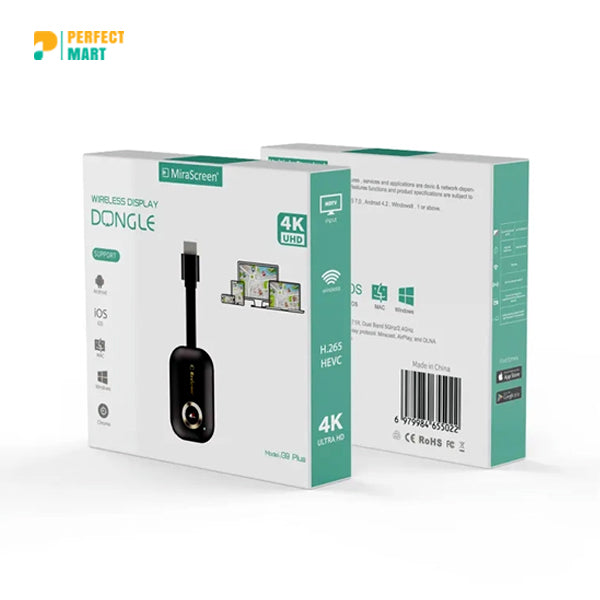 MiraScreen G9 Plus 5G WiFi Display Dongle 4K Wireless HDMI Display Receiver