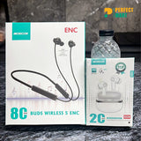 Mobicom EQ51 ANC Earbuds and 5 ENC Neckband Combo