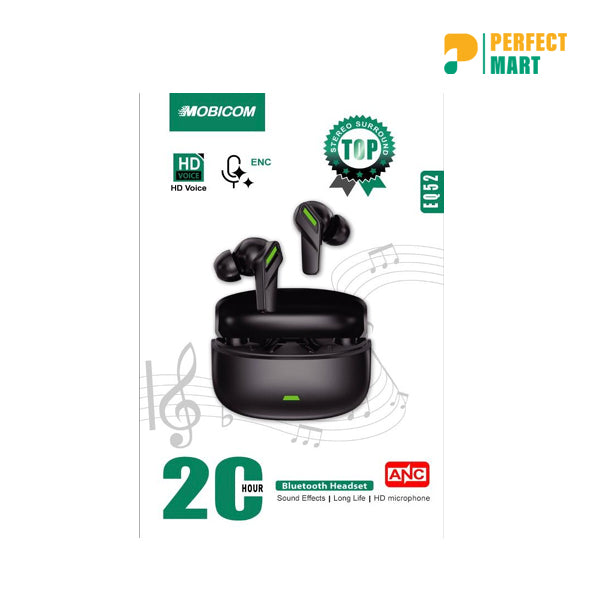 Mobicom EQ52 ANC Earbuds and 5 ENC Neckband Combo