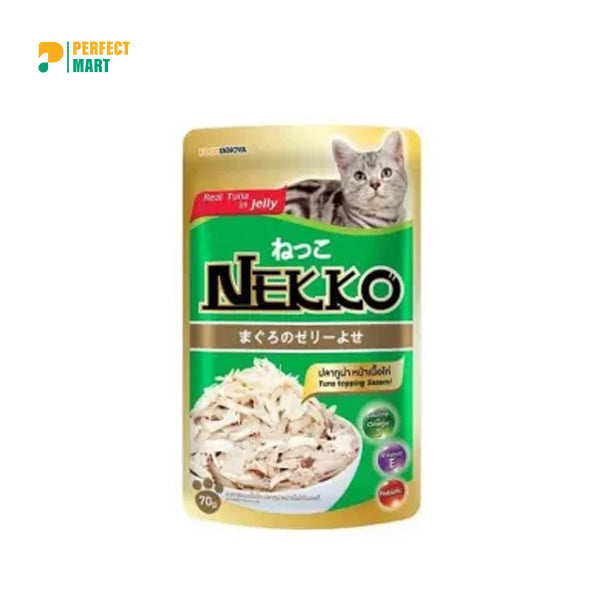Nekko Cat Pouch Tuna Topping Sasami in Jelly 70gm