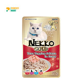 Nekko Gold Pouch Tuna Topping Salmon Gravy 70g