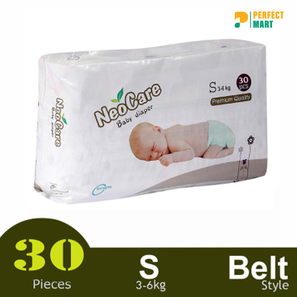 Neocare Premium Belt System Baby Diaper (3-6 kg) (30 Pcs)