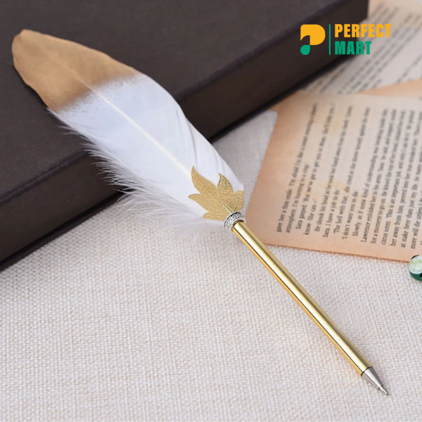 Neutral Feather Creative Spray Gold Ballpoint Pen - (1Pcs)