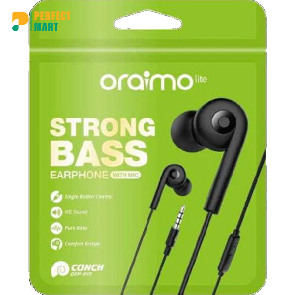 Oraimo Conch E-10 Strong Bass Oraimo Lite Earphone with Mic