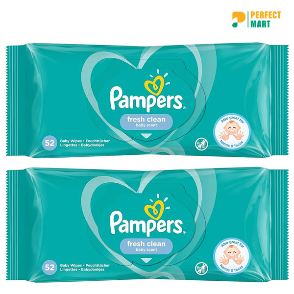 Pampers Fresh Clean Baby Wipes 52 pcs