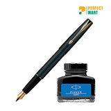 Parker Vector Fountain Pen with 30ml Black Ink Bottle