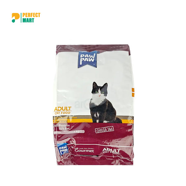 Paw Paw Adult Cat Food Gourmet - 1kg Pack
