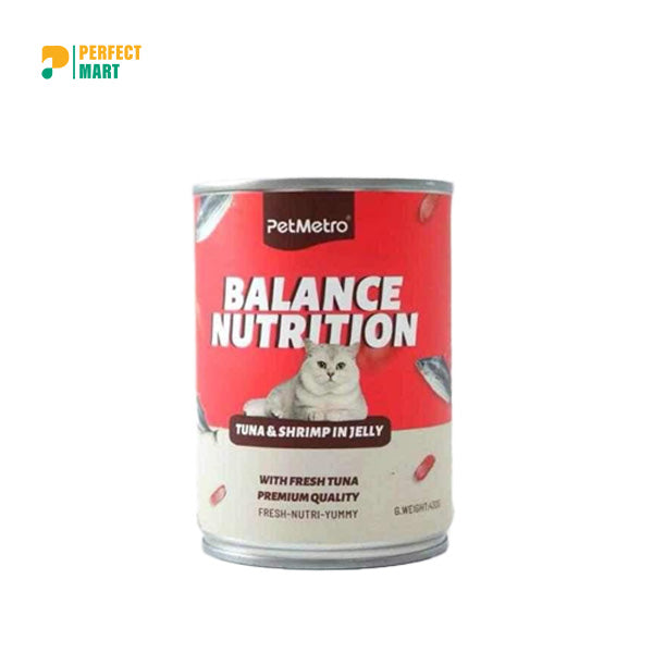 Pet Metro Cat Can Food Tuna & Shrimp In Jelly 430gm
