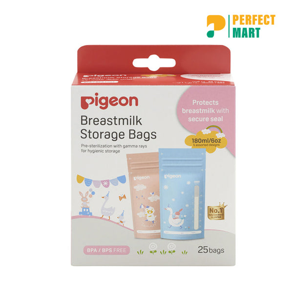 Pigeon Breast Milk Storage Bag - 25 Bags Set (180ml each)