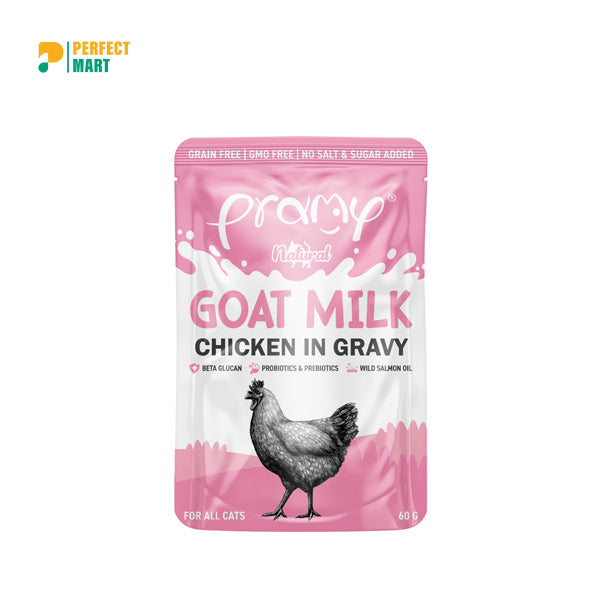 Pramy Natural Goat Milk Chicken in Gravy 60g