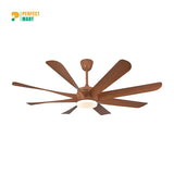 Qulik Helix UL 60- Modern Decorative Silent ABS Blade Under light with Remote Ceiling Fan (Light Wood) Q-6522-LW