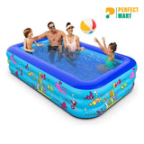 Rectangular Quick Set Inflatable Pool 120cm with Free Electric Pump