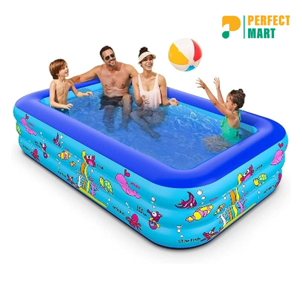 Rectangular Quick Set Inflatable Pool 120cm with Free Electric Pump