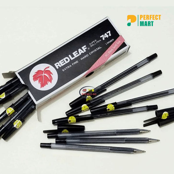 Red Leaf Extra Fine Ball Pen 3Pcs - Black Ink