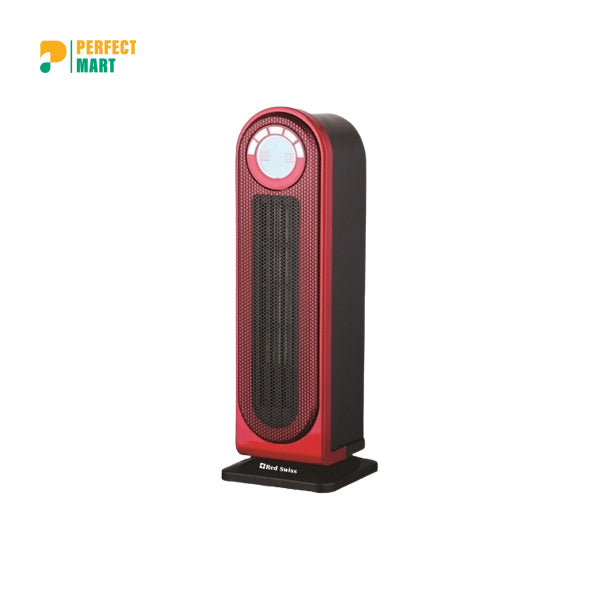 Red Swiss Ceramic Portable Room Heater with Thermostat and Oscillation 2000W