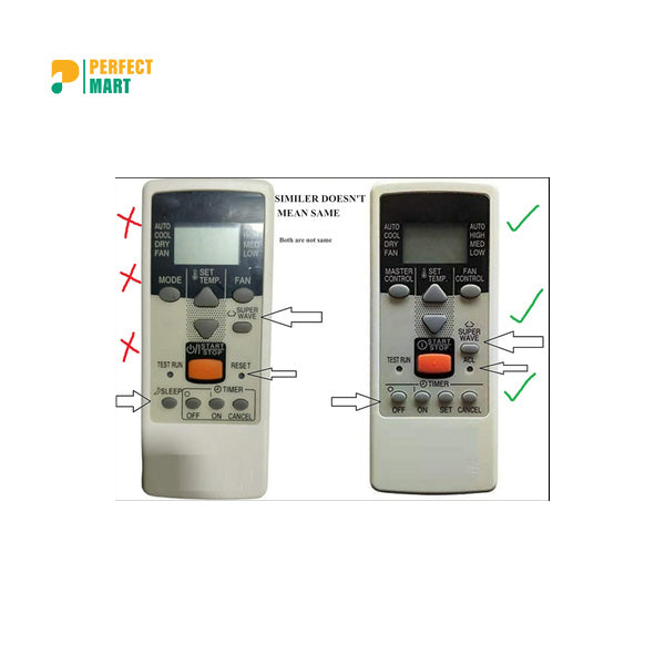 Remote Controller for Window Type General AC (Model: ARJE11)