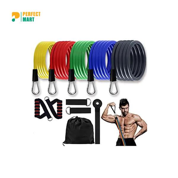 Resistance Bands Set, Stackable Exercise Bands with Handles